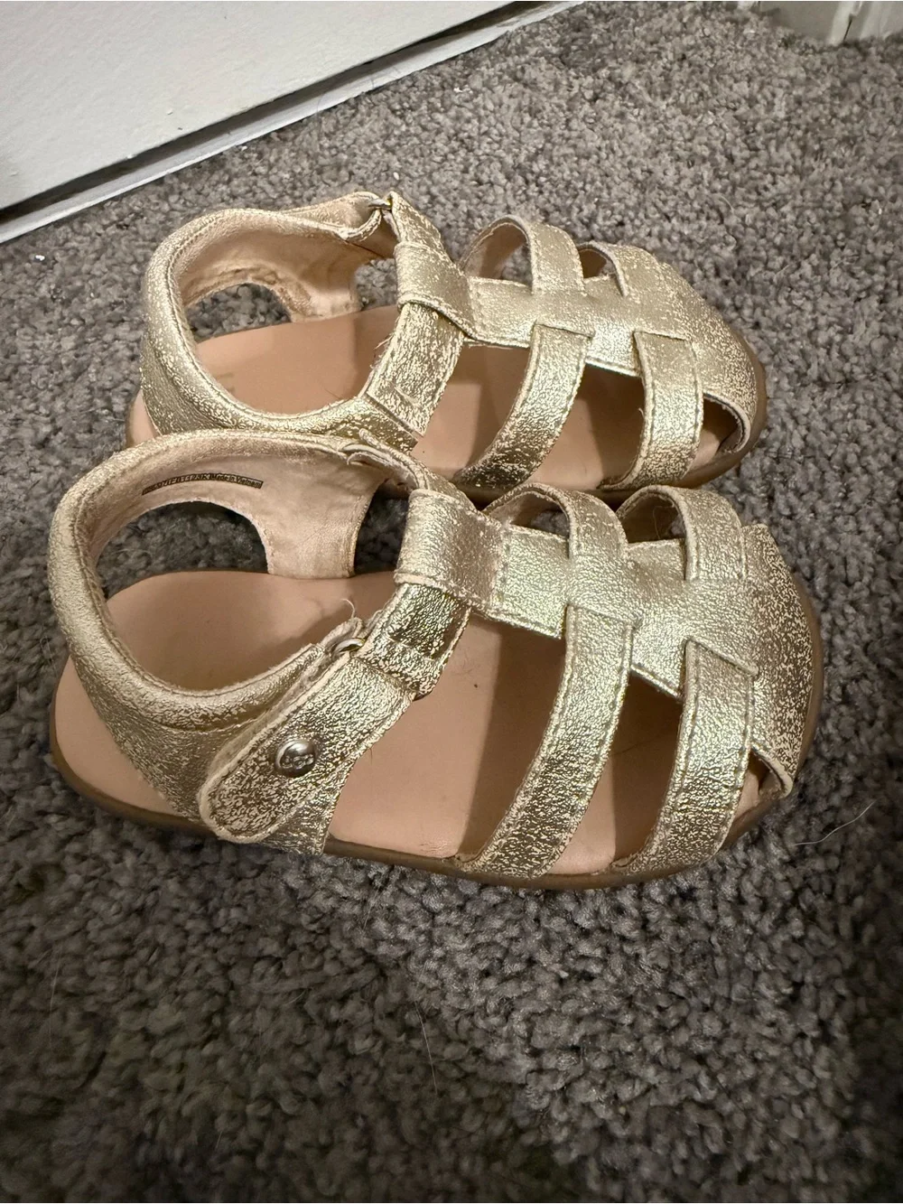 UGG Kids Metallic Gold Strappy Sandals